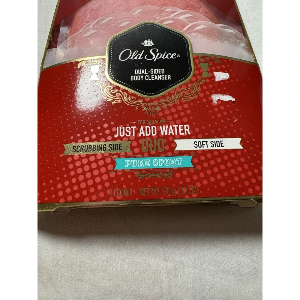 Old Spice Duo Pure Sport Dual Sided Body Cleanser - New In Package Discontinued